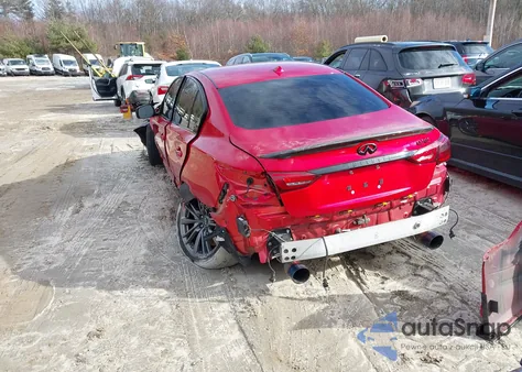 2018 Infiniti Q50 3.0T Red Sport 400 z USA, uszkodzony, nr VIN JN1FV7ARXJM481518